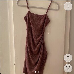 Windsor purple glitter mini bodycon dress